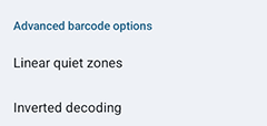 Advanced Barcode Options