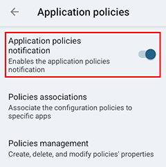 Application Policies