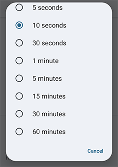 Battery events log period