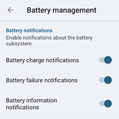 Battery Notifications