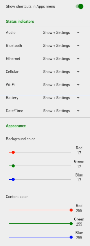 Taskbar Settings