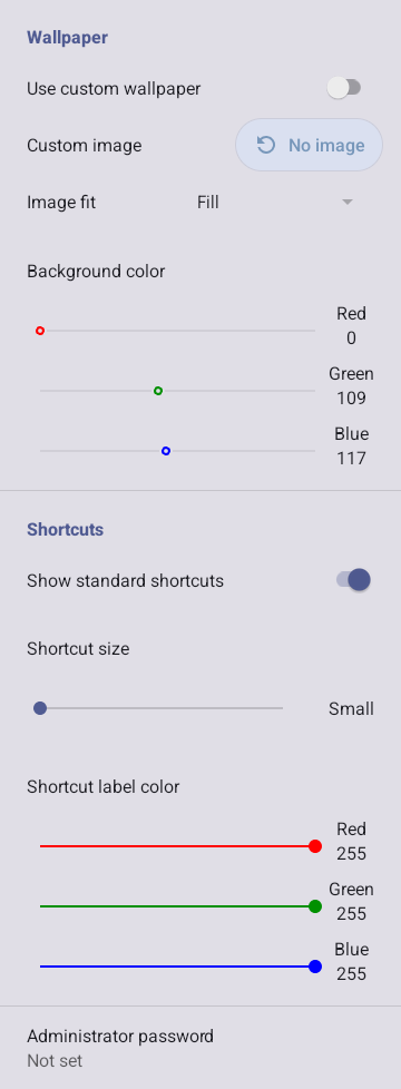 Desktop Settings