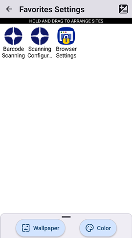 Favorites Settings