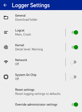 Settings Screen