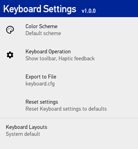 Settings Screen