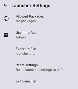Settings Screen