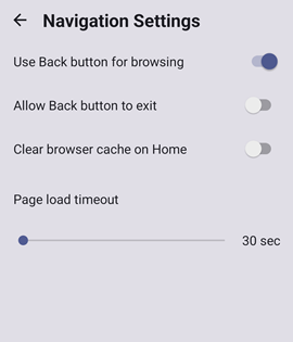 Navigation Settings