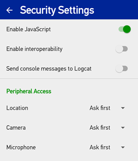 Security Settings