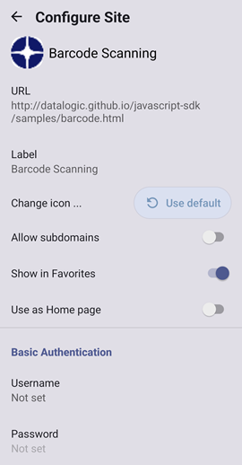 Configure Site Settings