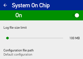 System On Chip Settings