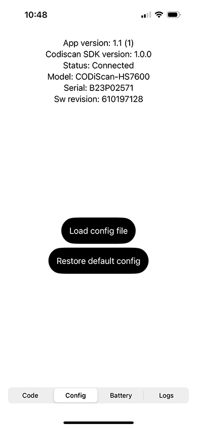 Config Tab
