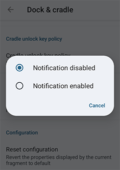 Cradle failure policy
