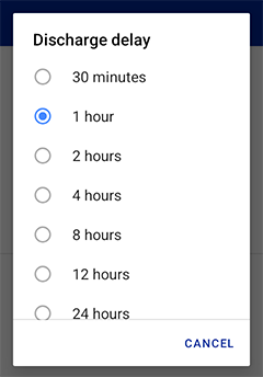 Discharge delay