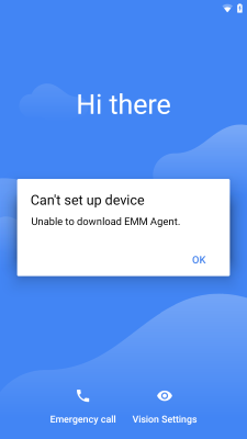 EMM Agent download error