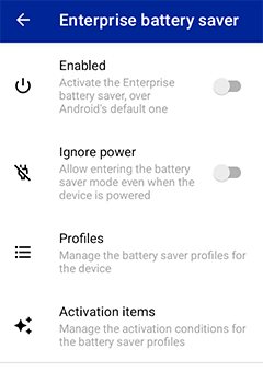 Enterprise battery saver