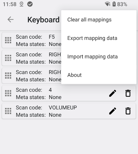 Export Key Remapping JSON File