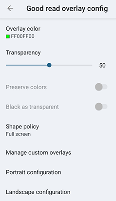 Good Read Overlay Config