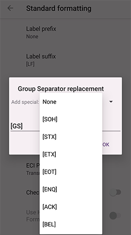 Group Separator Replacement
