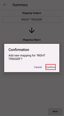 Key remapped confirm