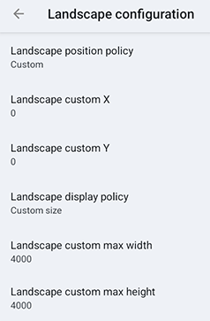 Landscape Configuration