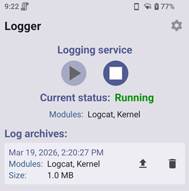 Start Log Session