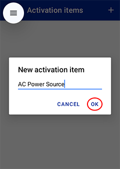 New activation item