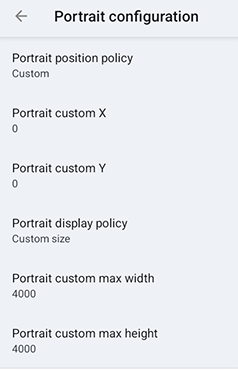 Portrait Configuration
