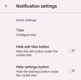 Quick Settings