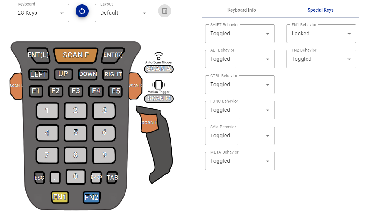 Special Keys Standard Options