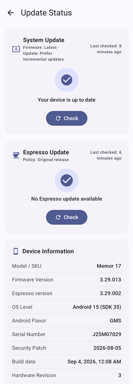 Update Status