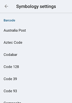 Symbology settings