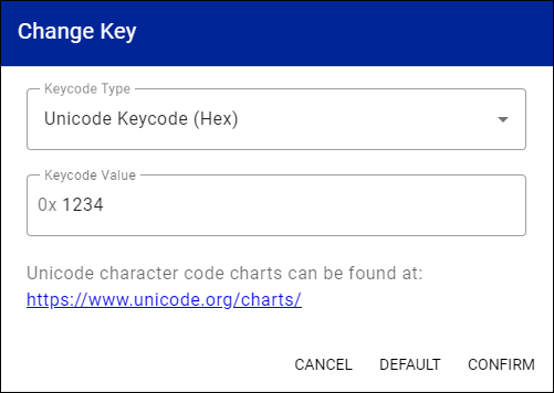 Unicode Keycode Remapping